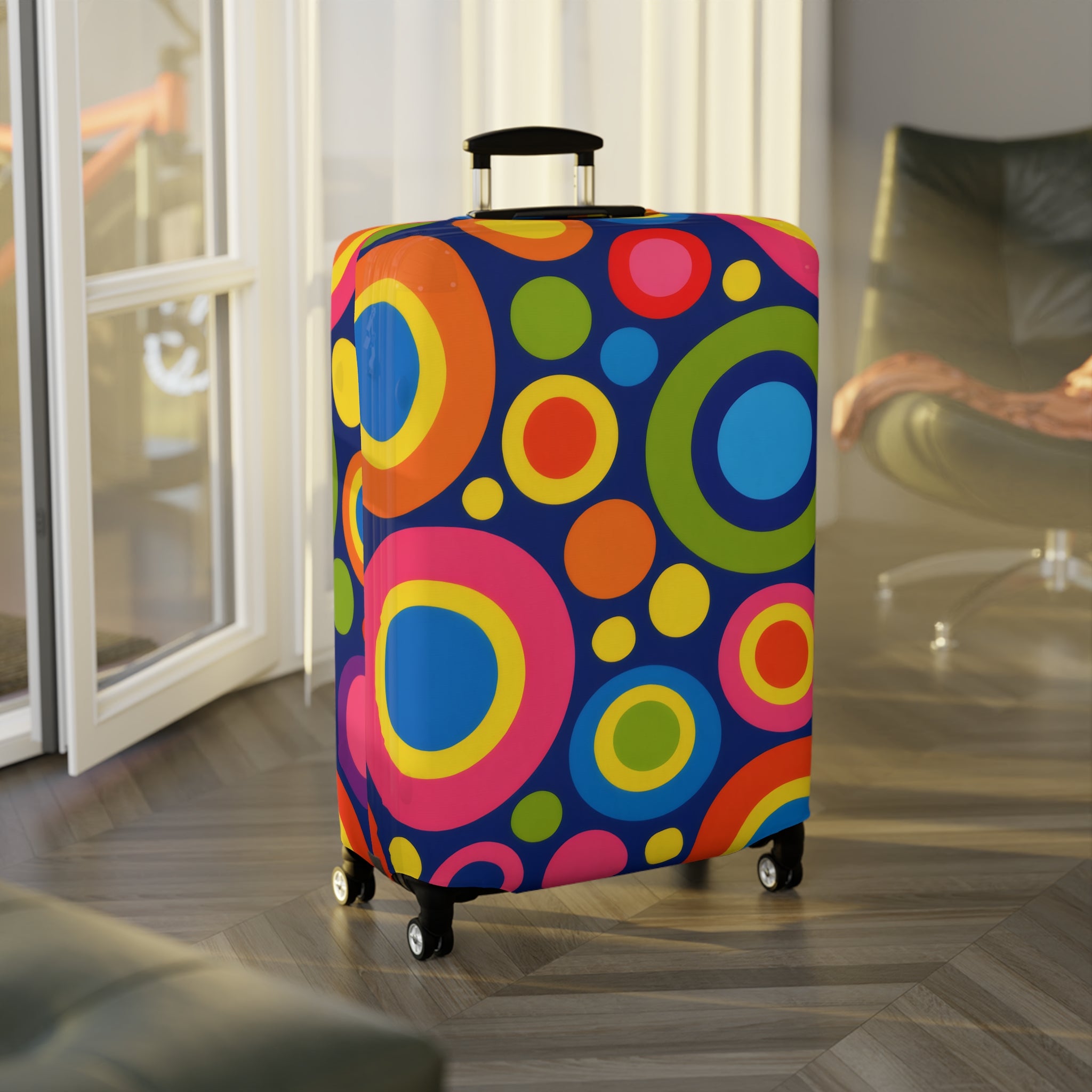 Mod Circles Luggage Cover