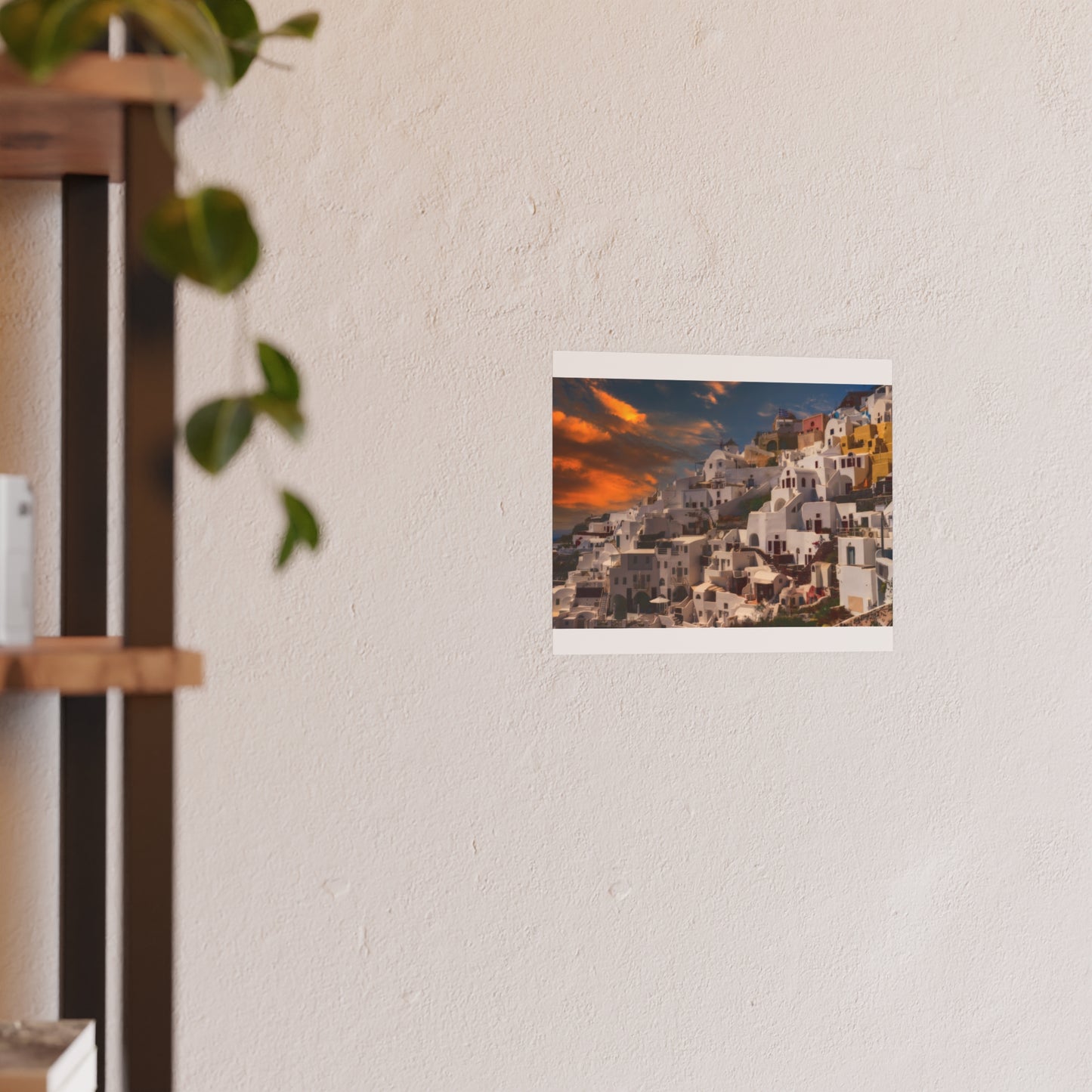 Santorini Sunset Dreams Satin  Poster