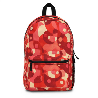 Red Retro Bubble Pattern Backpack