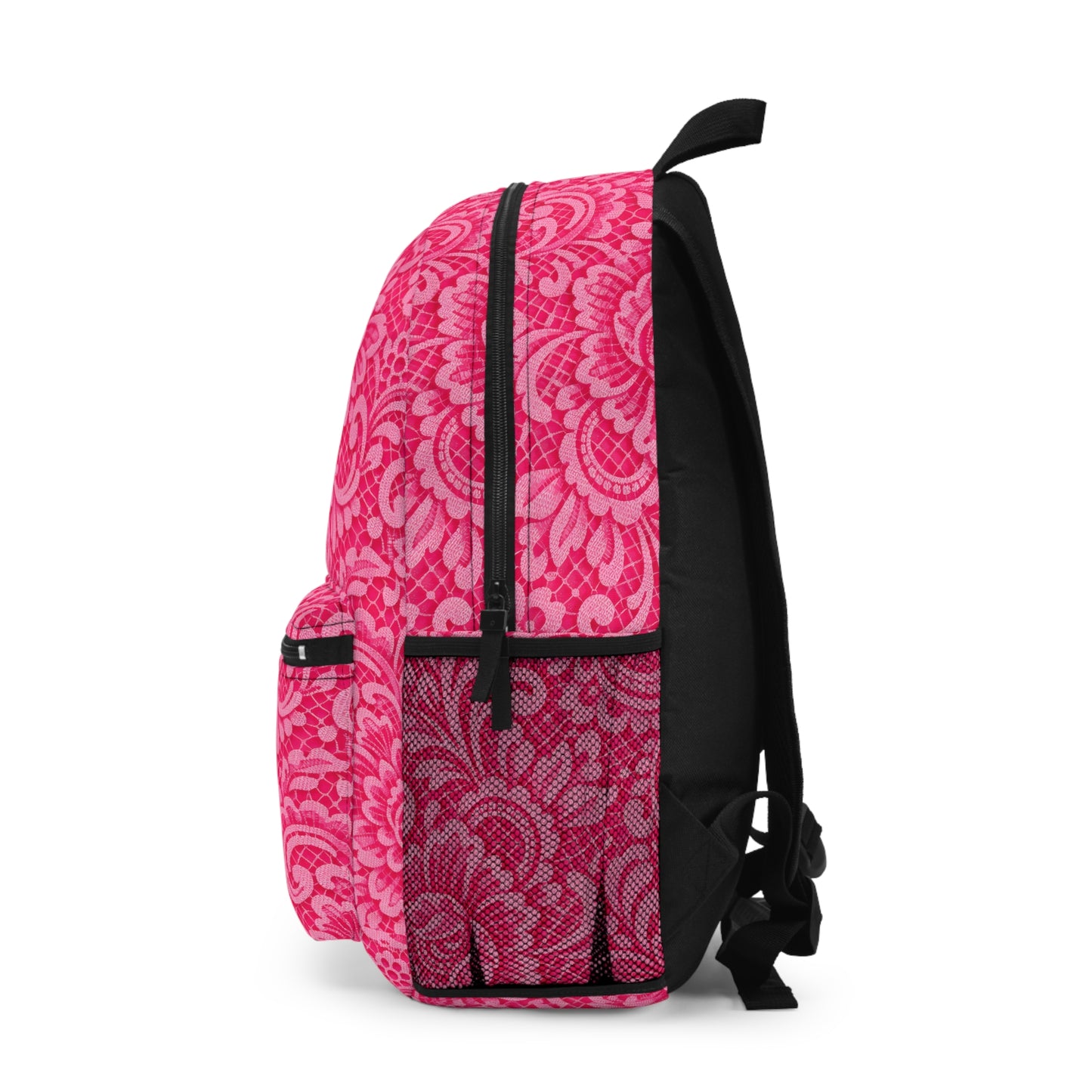 Pink Floral Pattern Backpack – Vibrant Paisley Flower Print School & Everyday Bag