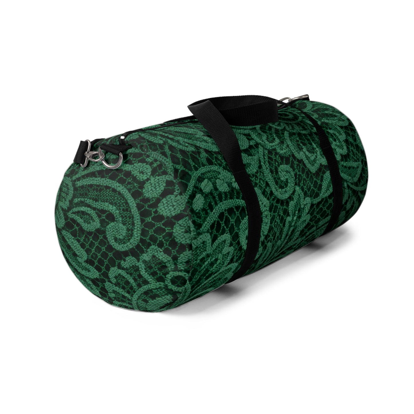 Emerald Lace Duffel Bag – Floral Pattern Travel & Gym Bag