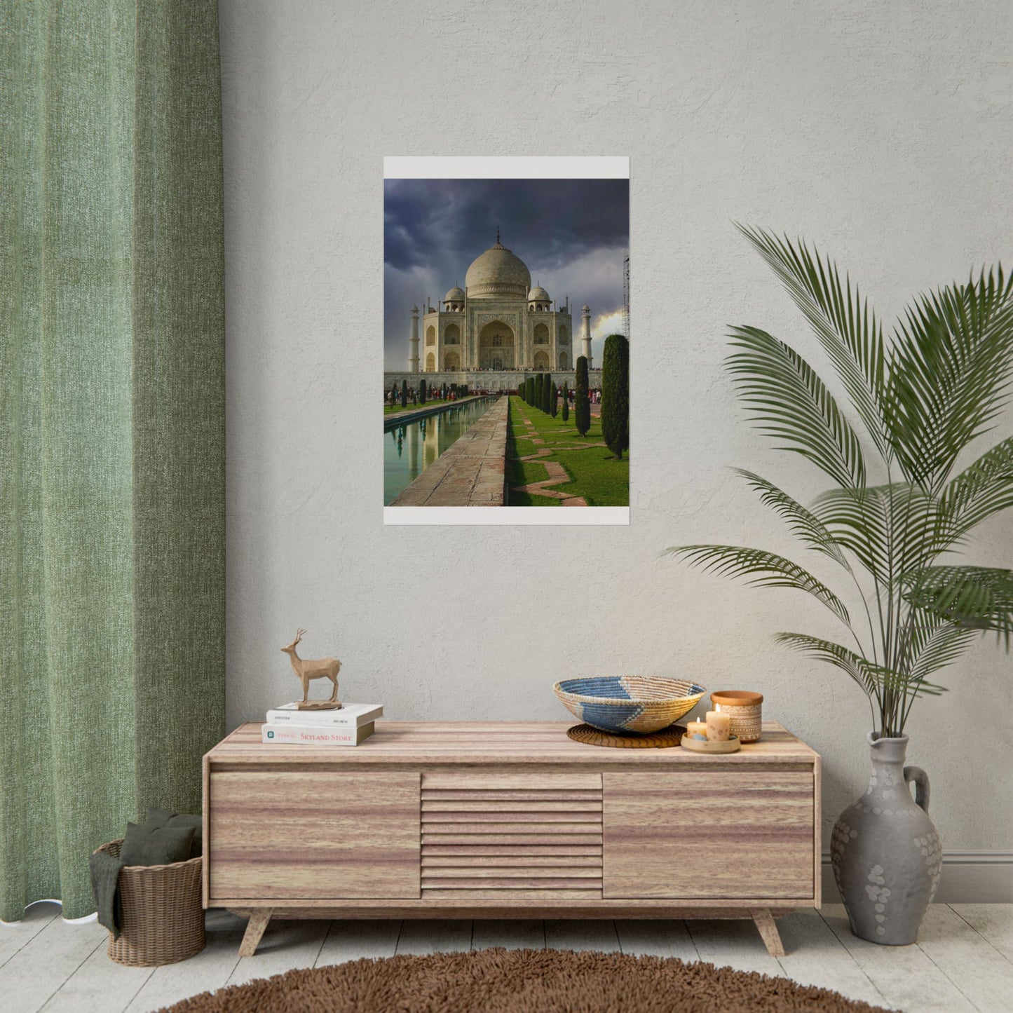 Taj Mahal Photograph Rolled Poster | India Landmark Wall Art