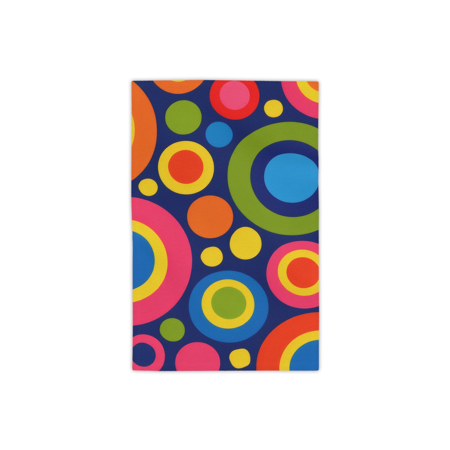Retro Rainbow Circle Beach Towel — Colorful 60s-Inspired Pattern