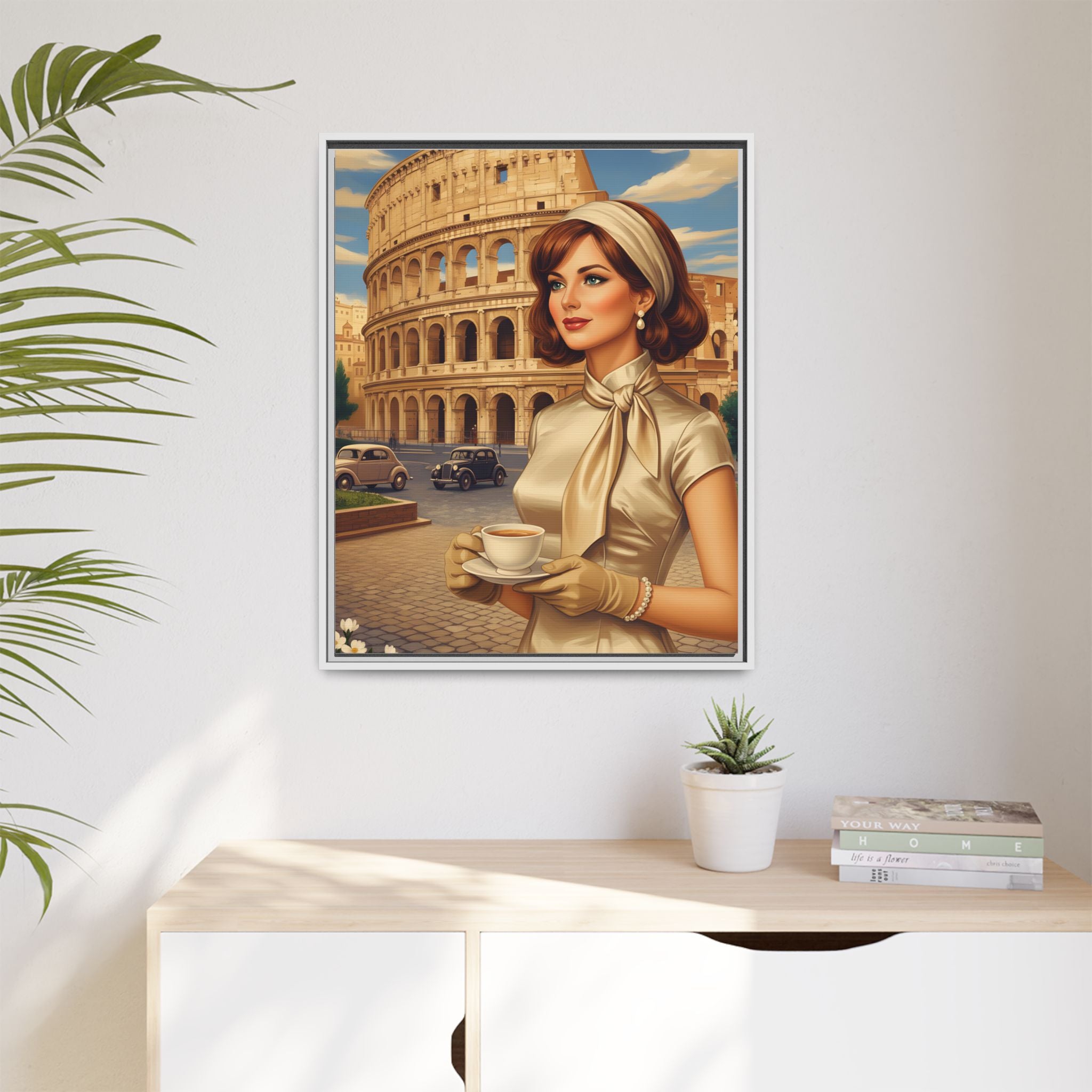 The Roman Rose Framed Canvas