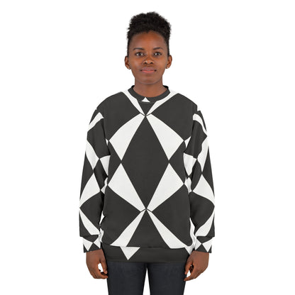 Vibrant 60s Mod Op-Art Geometric Diamond Sweatshirt