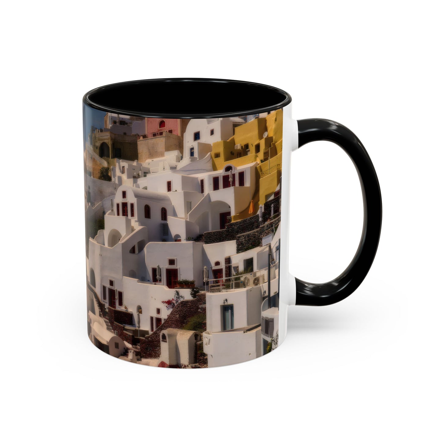 Santorini Sunset Mug, Oia Greece Coffee Cup, Mediterranean Architecture Travel Gift, Greek Island Home Decor, Aesthetic Santorini Souvenir