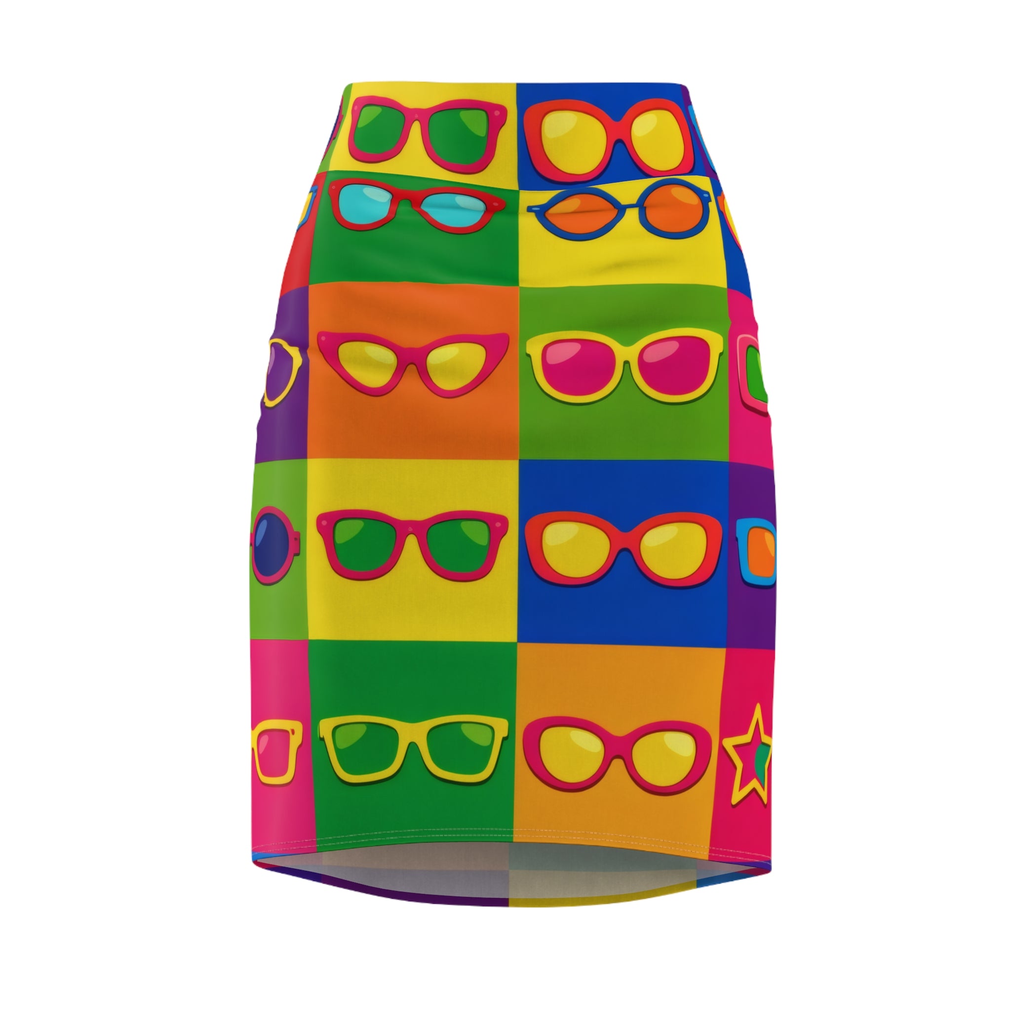 Shades On - Pop Art Sunglasses Pencil Skirt