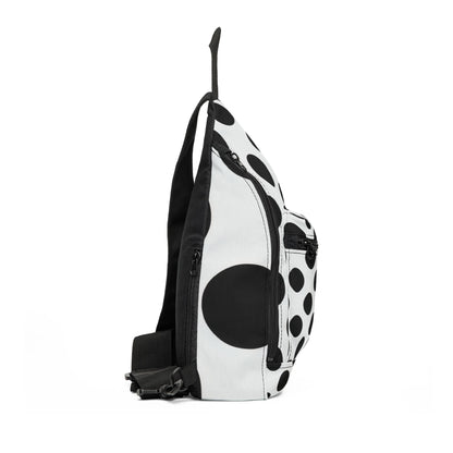 Polka Dot Sling Bag – Black & White Retro Crossbody