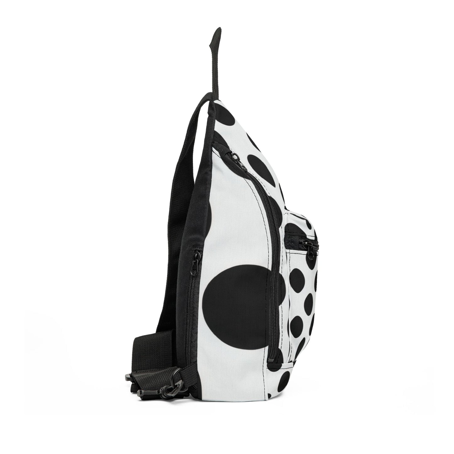 Polka Dot Sling Bag – Black & White Retro Dot Crossbody