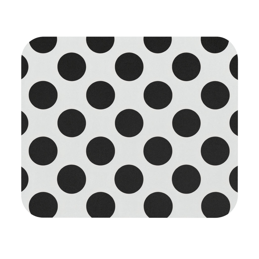 Classic Dot - Black and White Polka Dot Mouse Pad