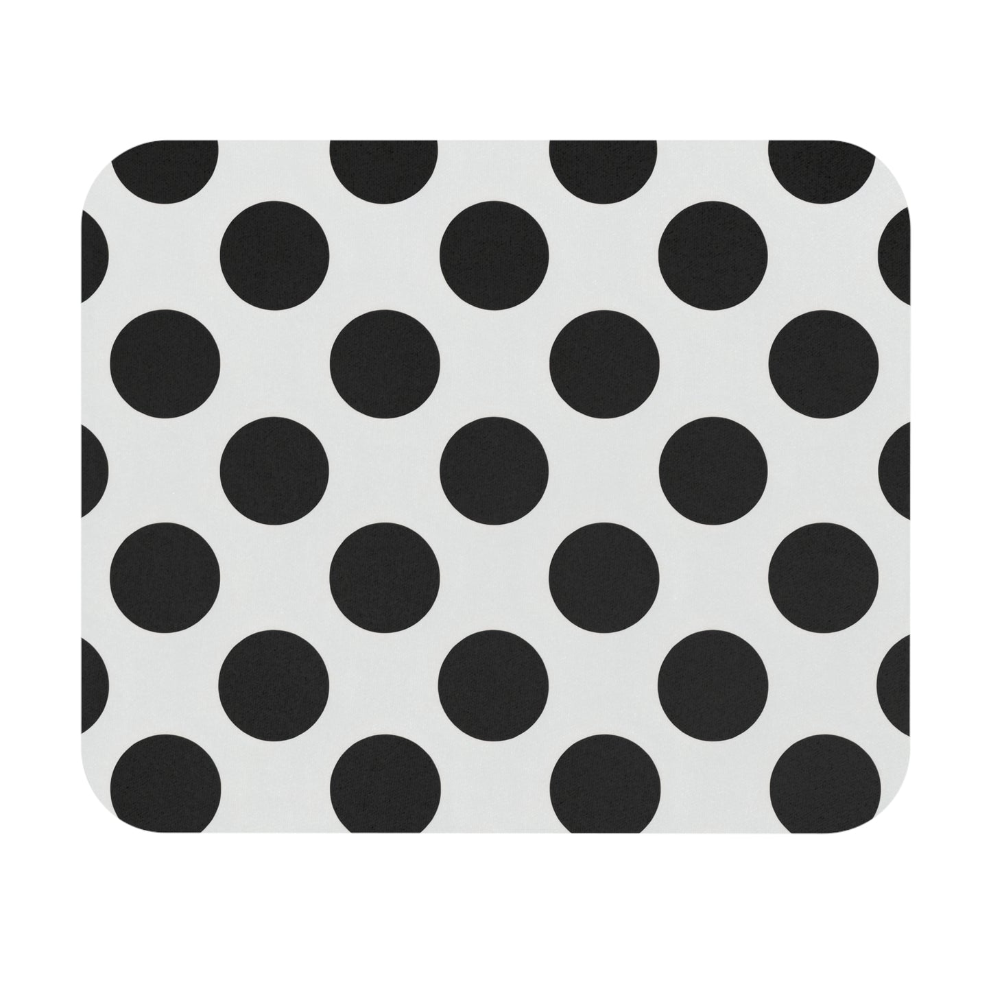 Polka Dot Mouse Pad — Black & White Retro Desk Accessory