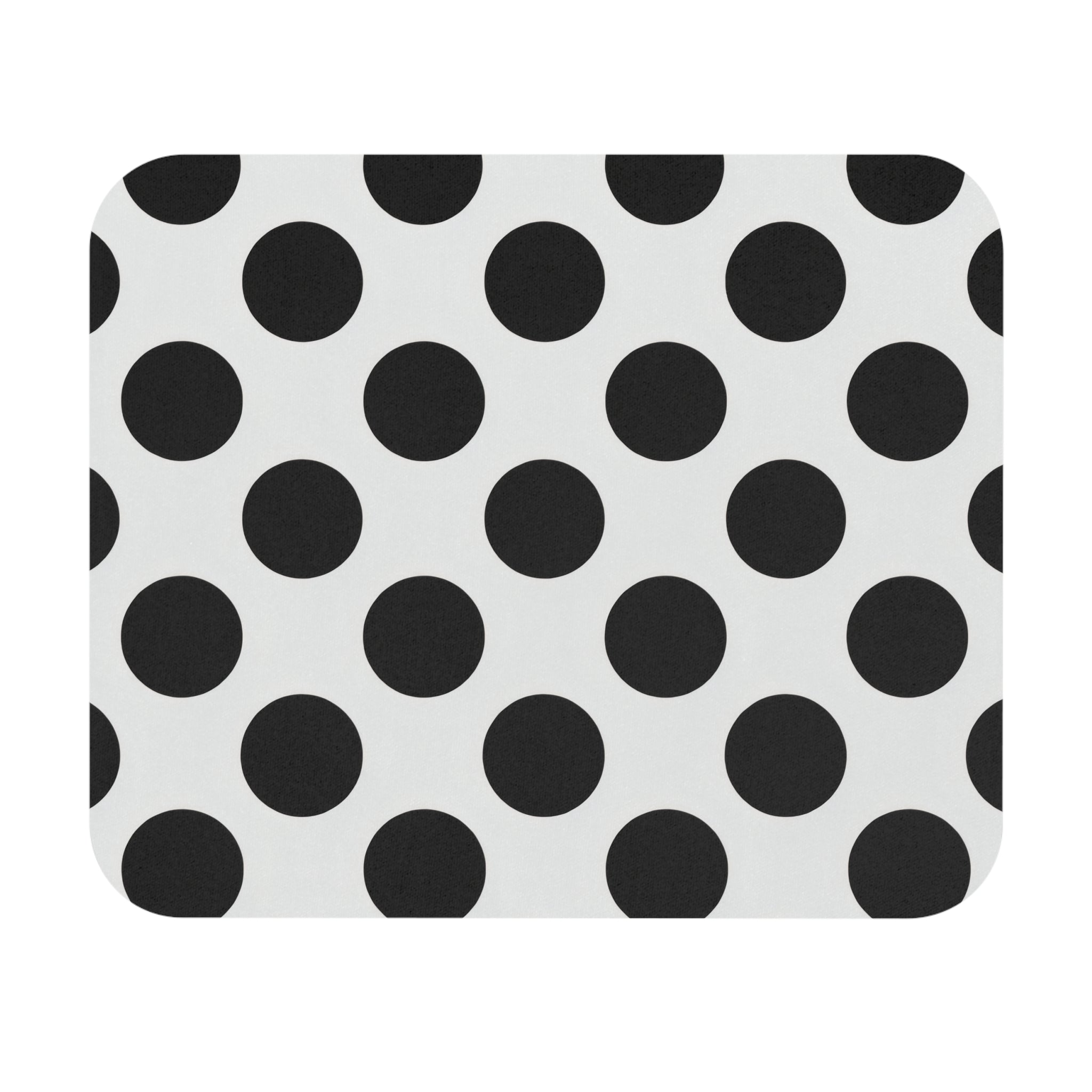 Classic Dot - Black and White Polka Dot Mouse Pad