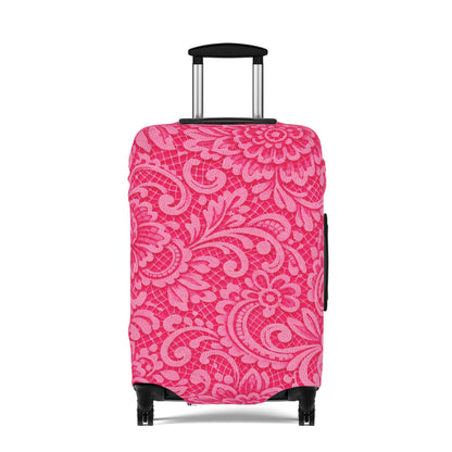 Pink Paisley Luggage Cover — Floral Travel Suitcase Protector