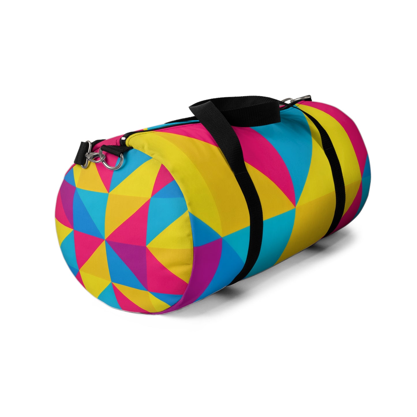 Color Block Geometric Duffel Bag — Bright Travel & Gym Bag