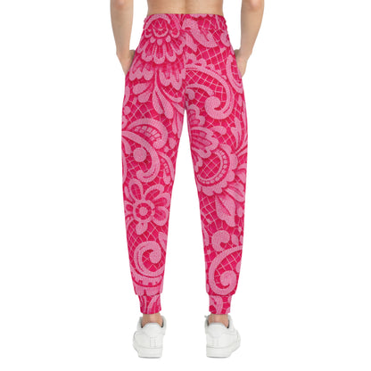 Pink Floral All-Over Print Joggers — Women's Patterned Athletic Sweatpants