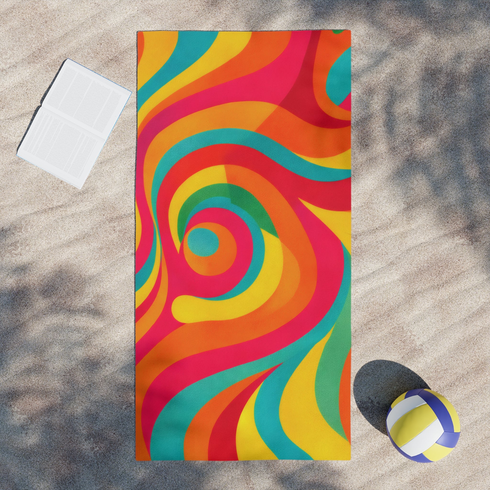 Groovy Wave - Psychedelic Swirl Beach Towel