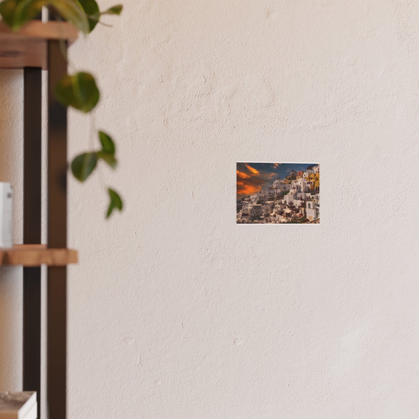 Santorini Sunset Dreams Satin  Poster