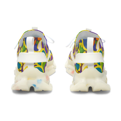Retro Floral Pattern Sneakers | Women's Mesh Sneakers