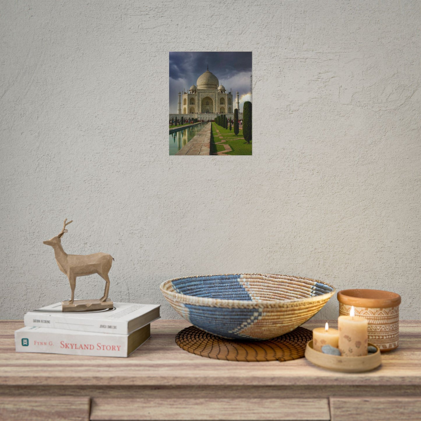 Taj Mahal Photograph Rolled Poster | India Landmark Wall Art