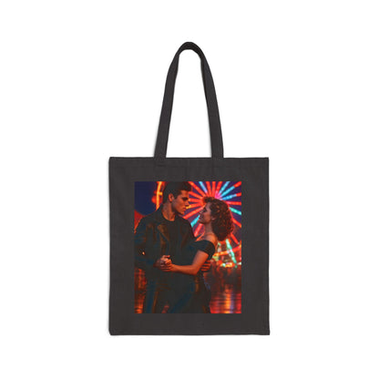 Grease Vibes Canvas Tote Bag — Retro Hollywood Glamour Print