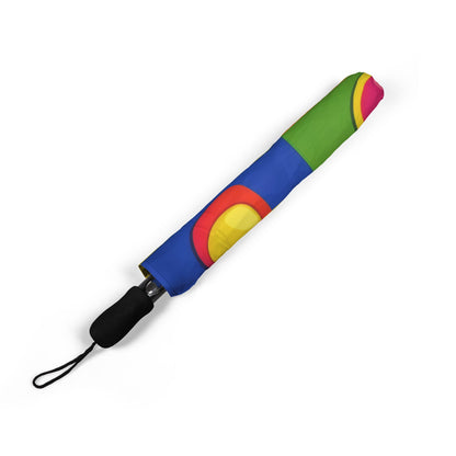 Foldable Umbrella — Colorful Pop Art Sunglasses Pattern, Compact Semi‑Automatic Travel Umbrella