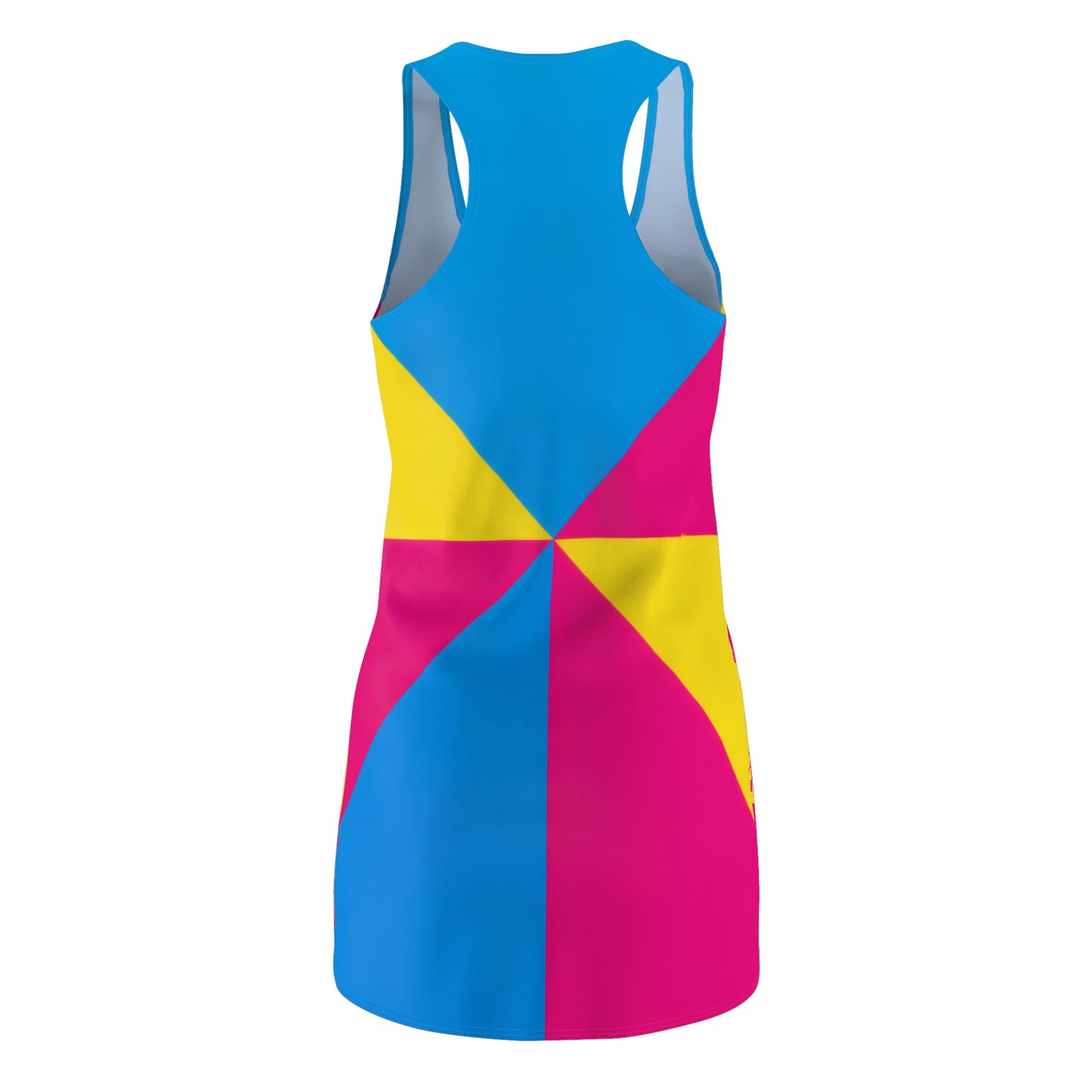 Colorblock Pinwheel Racerback Dress — Bright Geometric Sundress