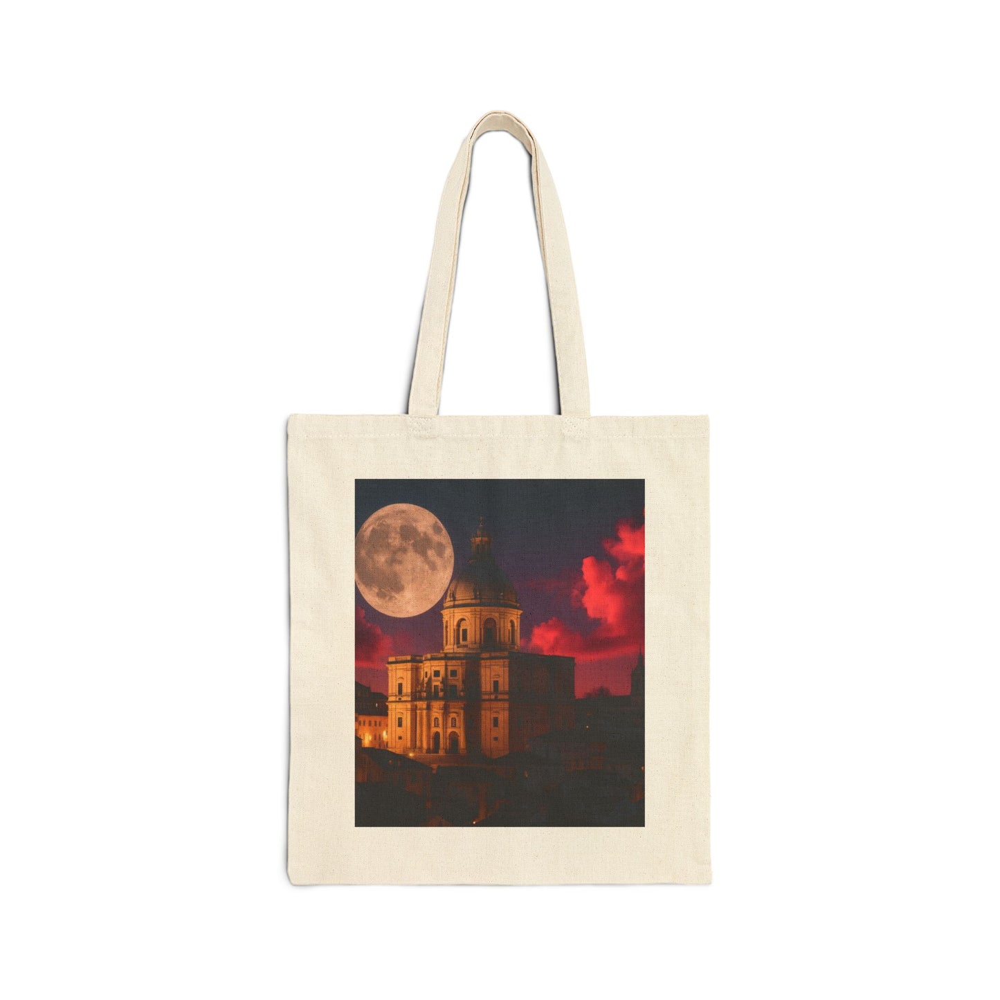 Tote Bag — Haunted Moonlit Castle Canvas Tote