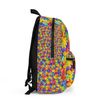 Colorful Daisy Backpack – Vibrant Floral School & Everyday Bag