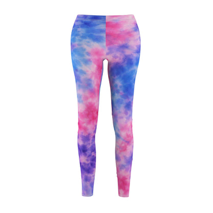 Tie-Dye Pastel Leggings — Women's Casual All-Over Print Yoga & Everyday Leggings