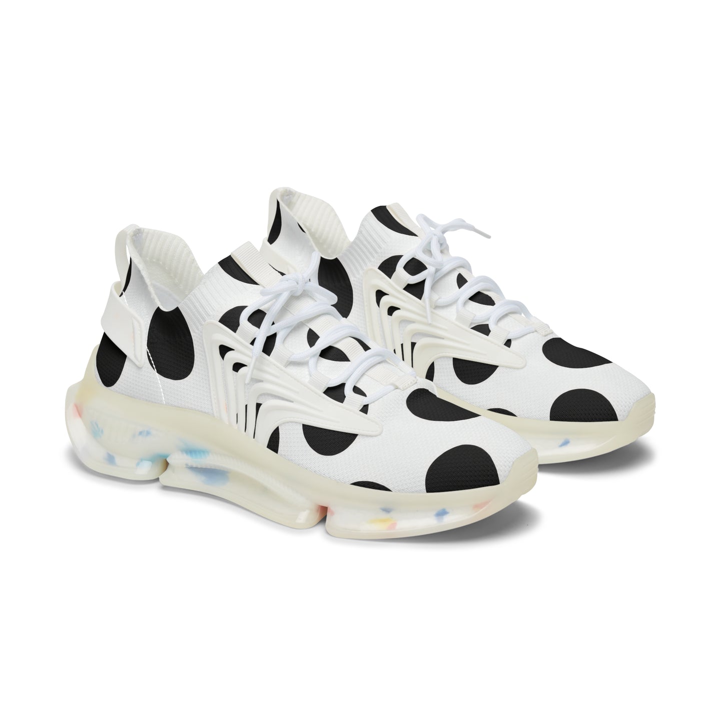 Women’s Polka Dot Mesh Sneakers — Lightweight Breathable Athletic Shoes