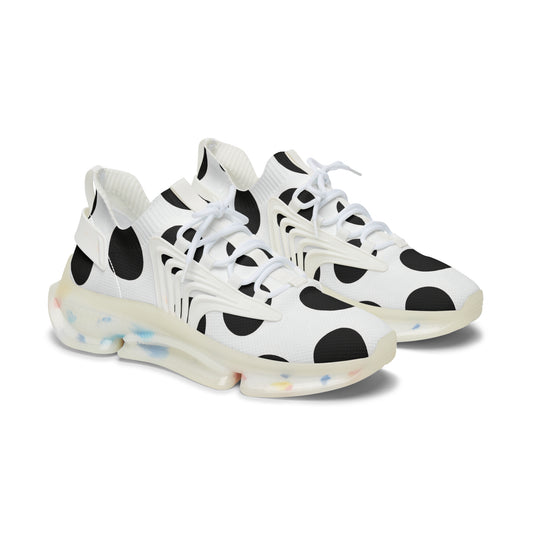 Women’s Polka Dot Mesh Sneakers — Lightweight Breathable Athletic Shoes