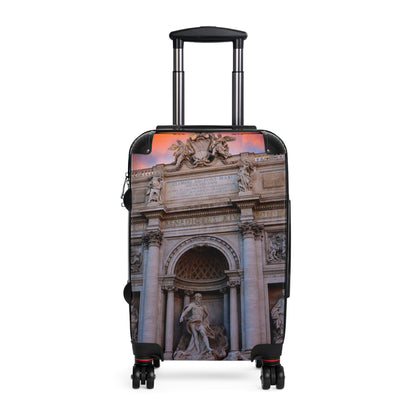 Trevi Fountain Illustration Suitcase — Rome Travel Landmark Luggage