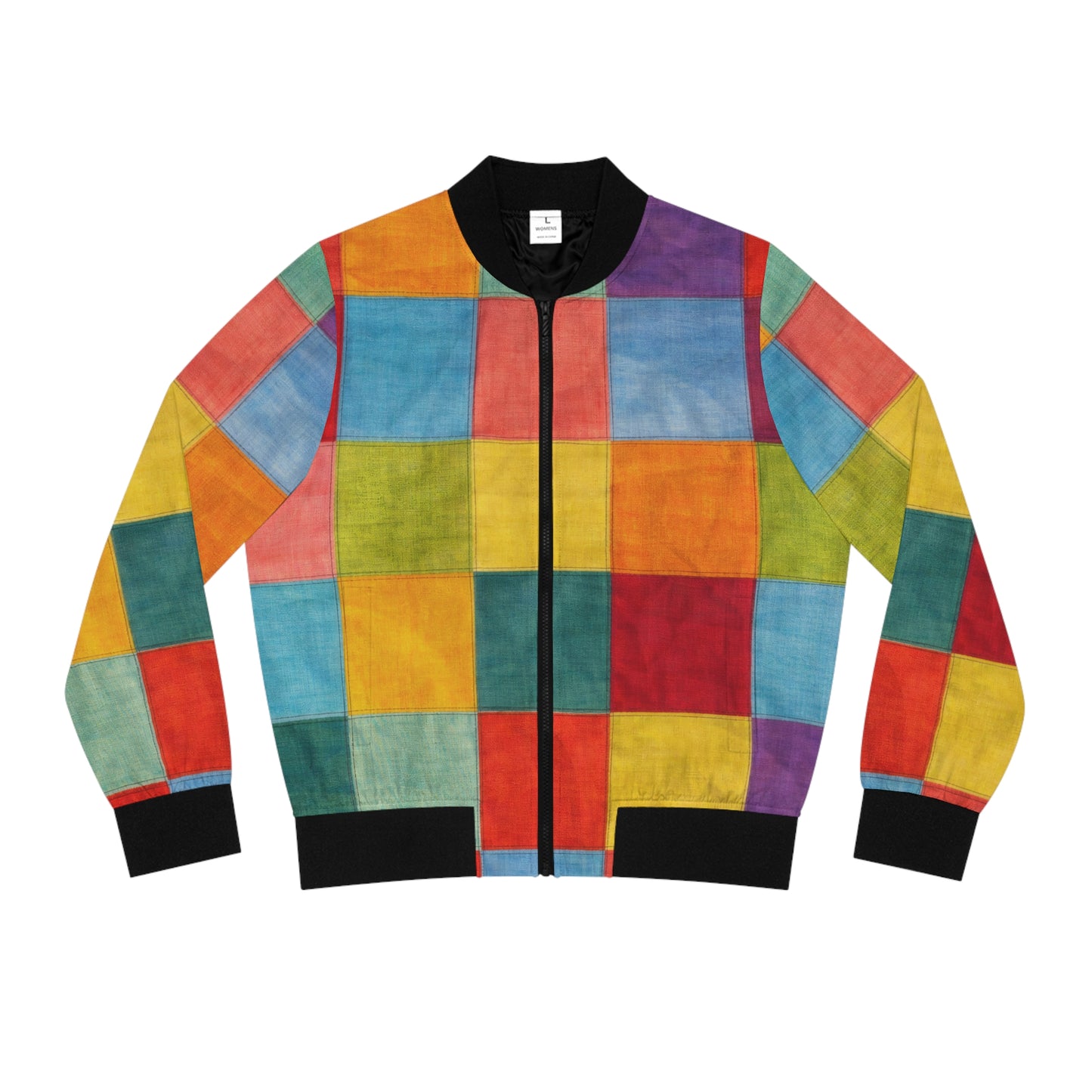Colorblock Patchwork Women's Bomber Jacket