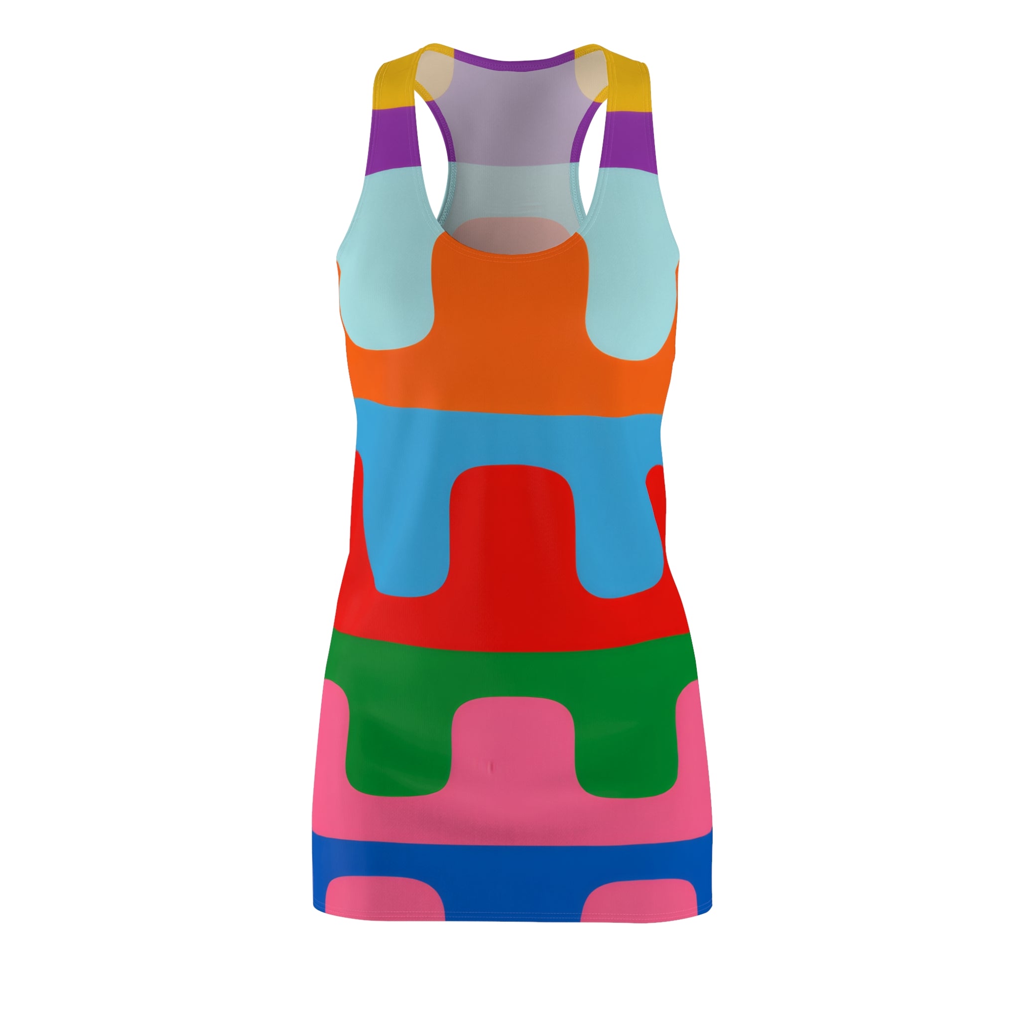 Retro Color Block Dress