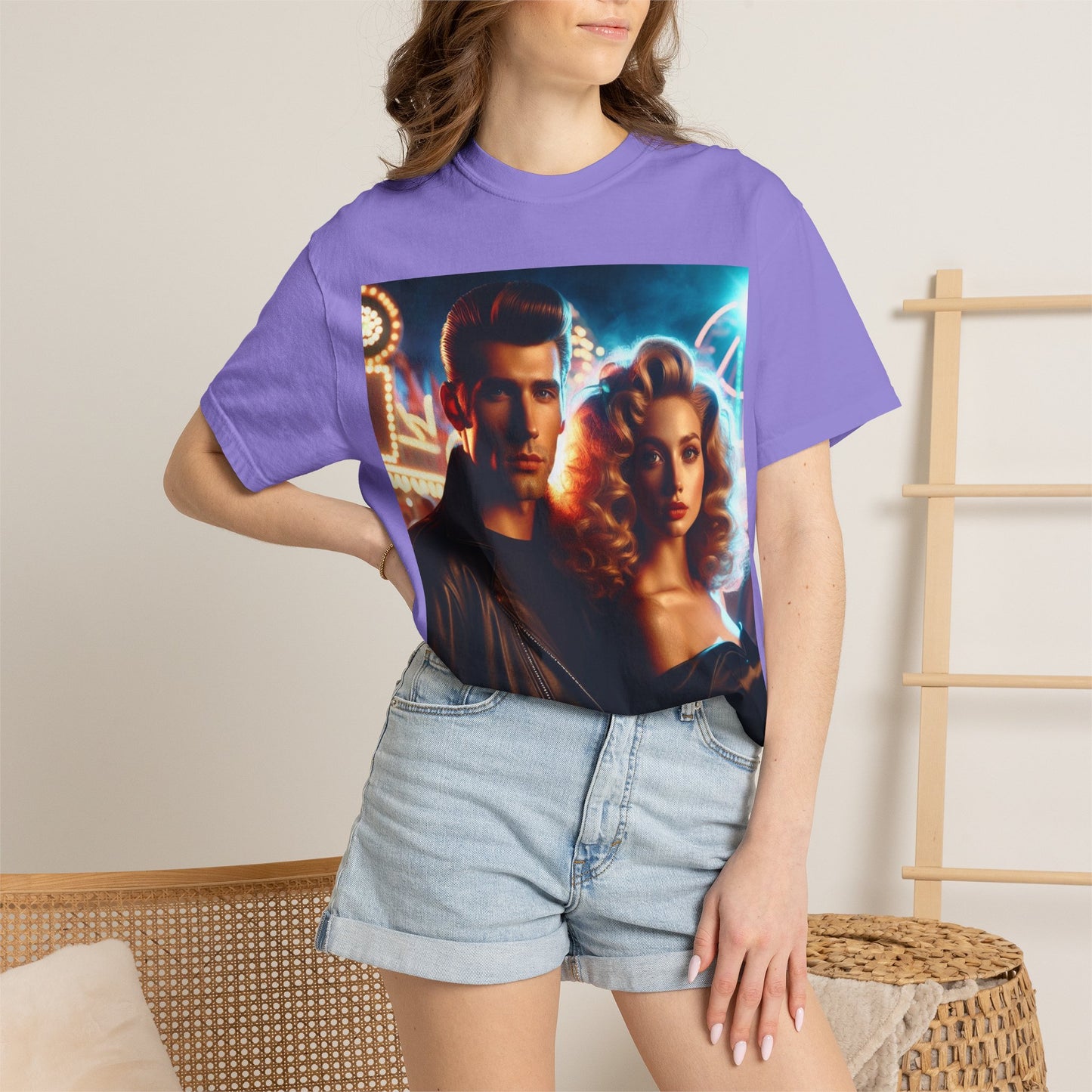 Summer Nights Cinema Tee — Vintage 1950s Carnival Romance Graphic T-Shirt