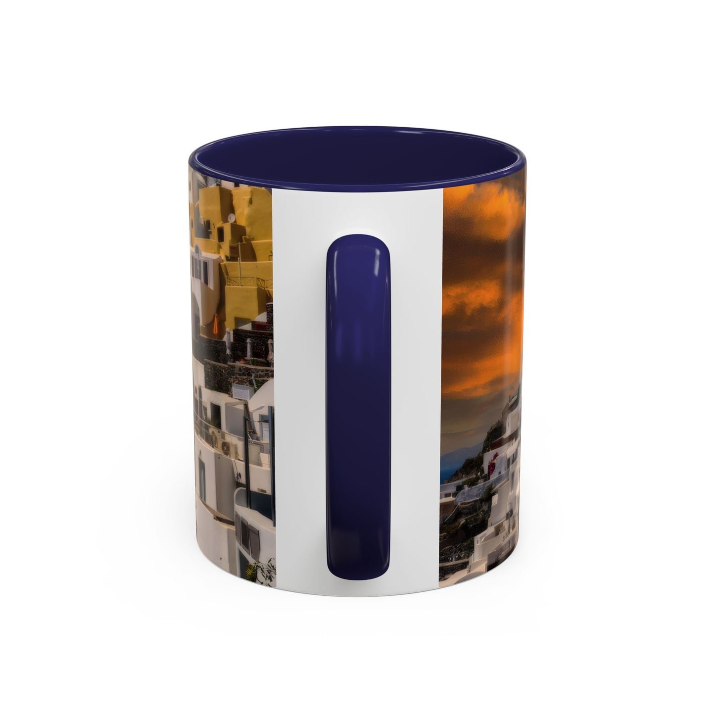Santorini Sunset Mug, Oia Greece Coffee Cup, Mediterranean Architecture Travel Gift, Greek Island Home Decor, Aesthetic Santorini Souvenir