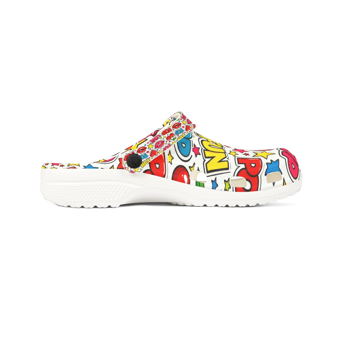 Pop Art Fun EVA Foam Clogs – Colorful Graphic Slip-On Shoes
