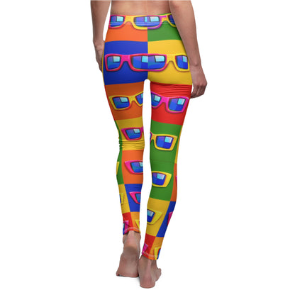 Sunglasses Pop Art Leggings — Colorful Retro Patterned Women's Leggings
