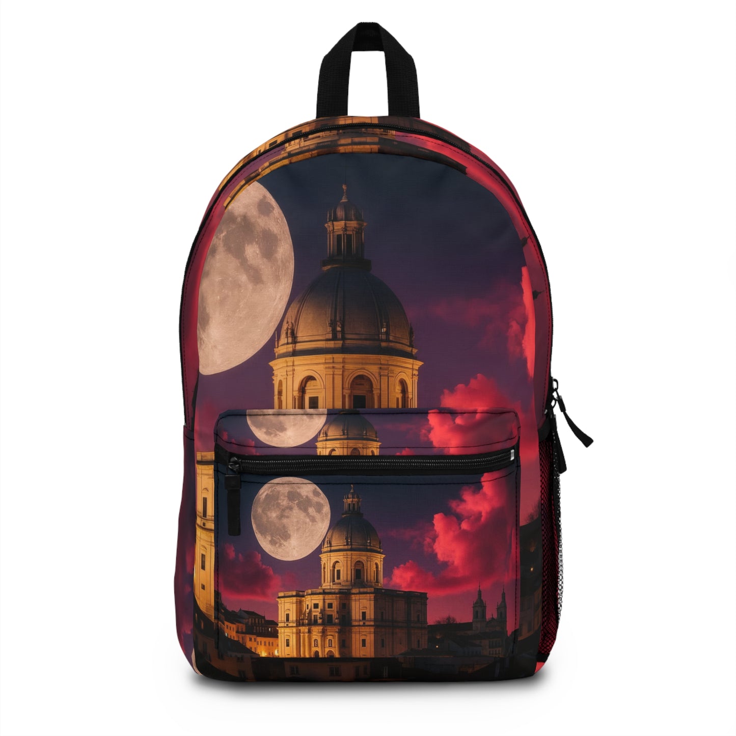 Moonlit Cathedral Backpack — Gothic Nightscape School & Travel Bag