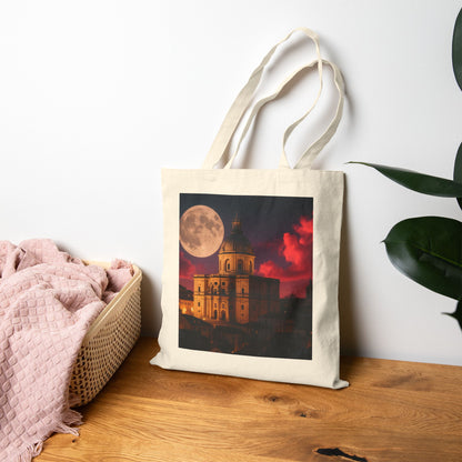 Tote Bag — Haunted Moonlit Castle Canvas Tote