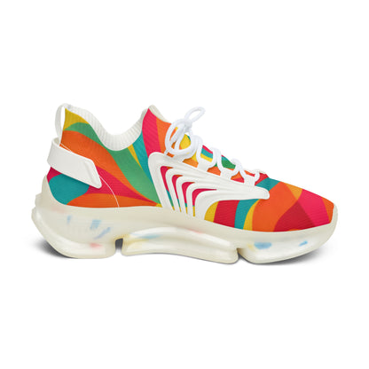 Women's Mesh Sneakers — Colorful Retro Wave Athletic Shoes
