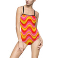 Retro Wavy Stripe One-Piece