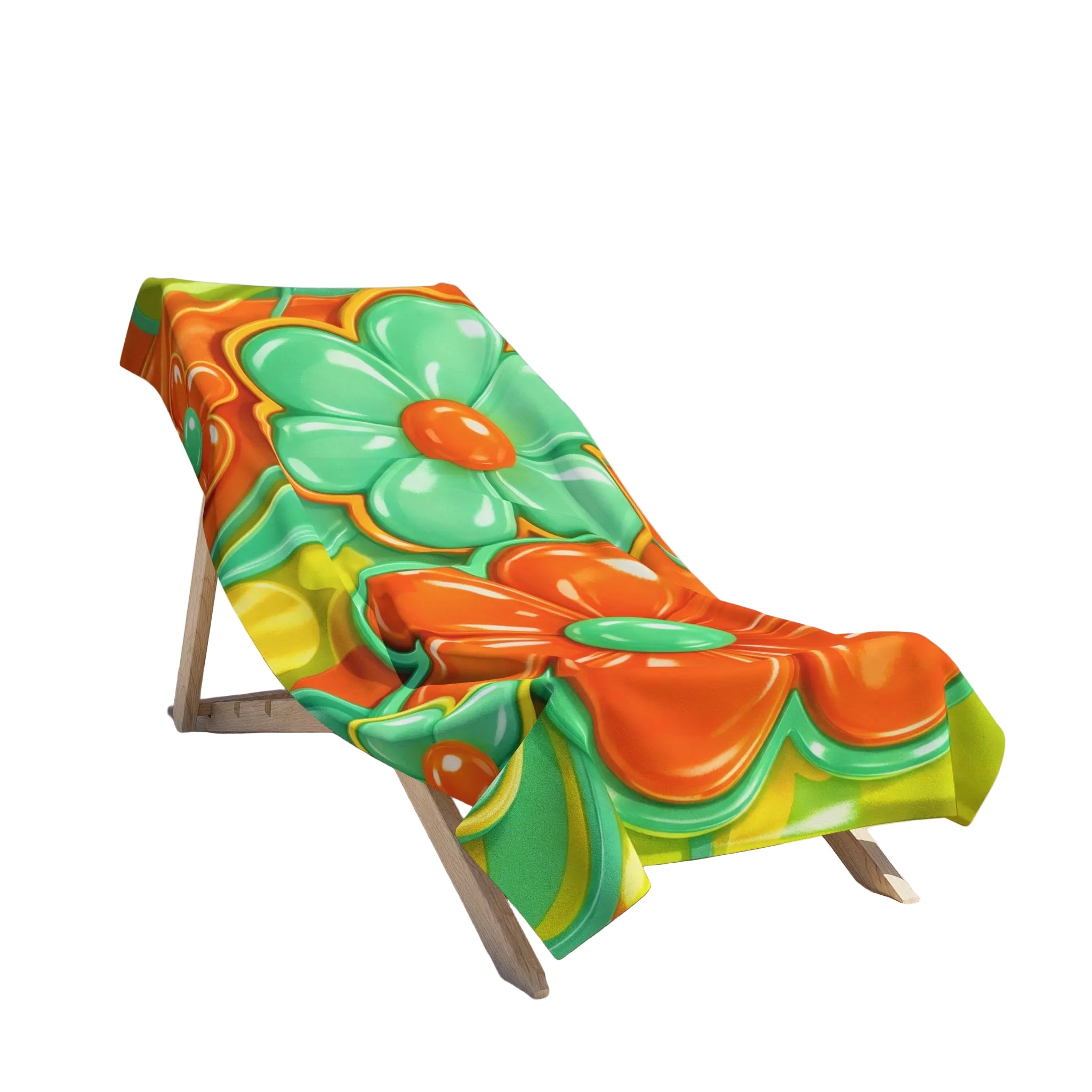 Jelly Bloom - 60s Glossy Floral Beach Towel