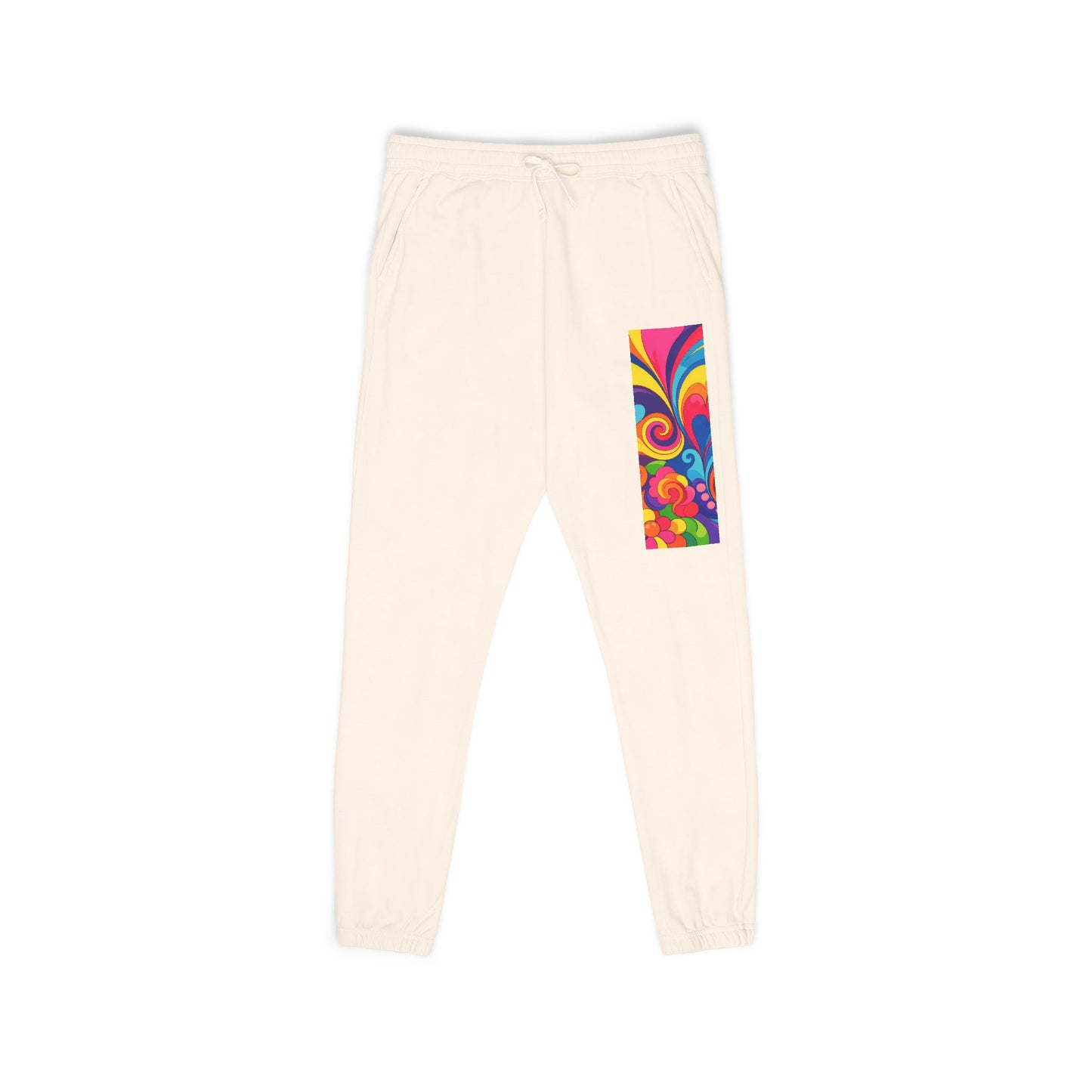 Floral Psychedelic Joggers — Colorful Side Panel Sweatpants