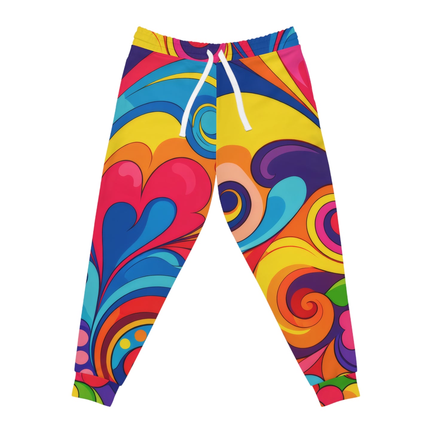 Psychedelic Swirl Joggers — Vibrant Retro Athletic Pants
