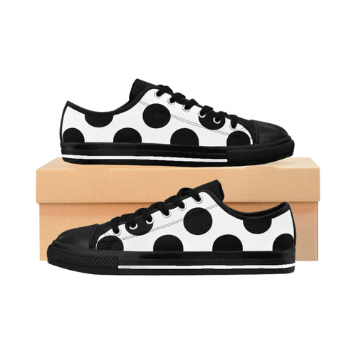 Black Polka Dot Low-Top Sneakers