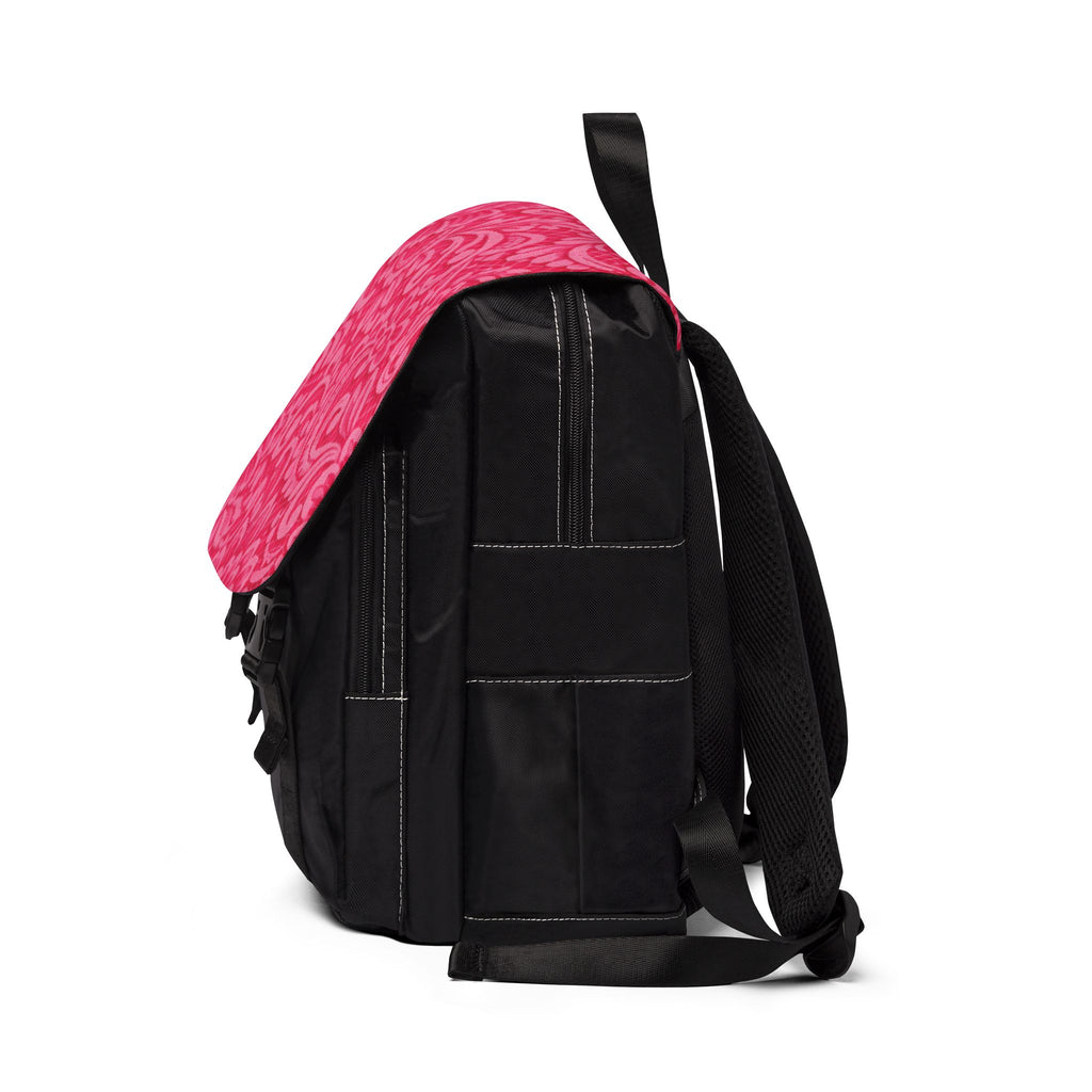 Pink Lace Flap Backpack