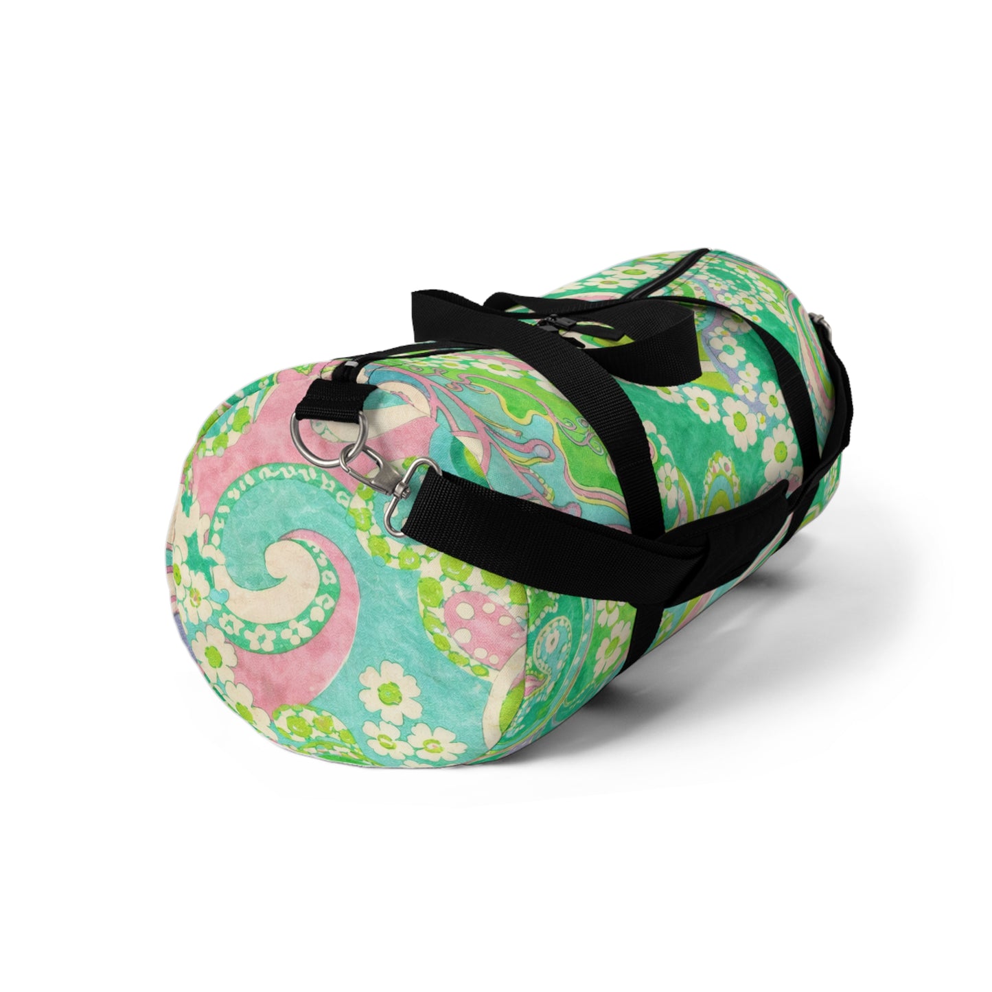 Green Paisley Duffel Bag – Floral Retro Travel Gym Bag