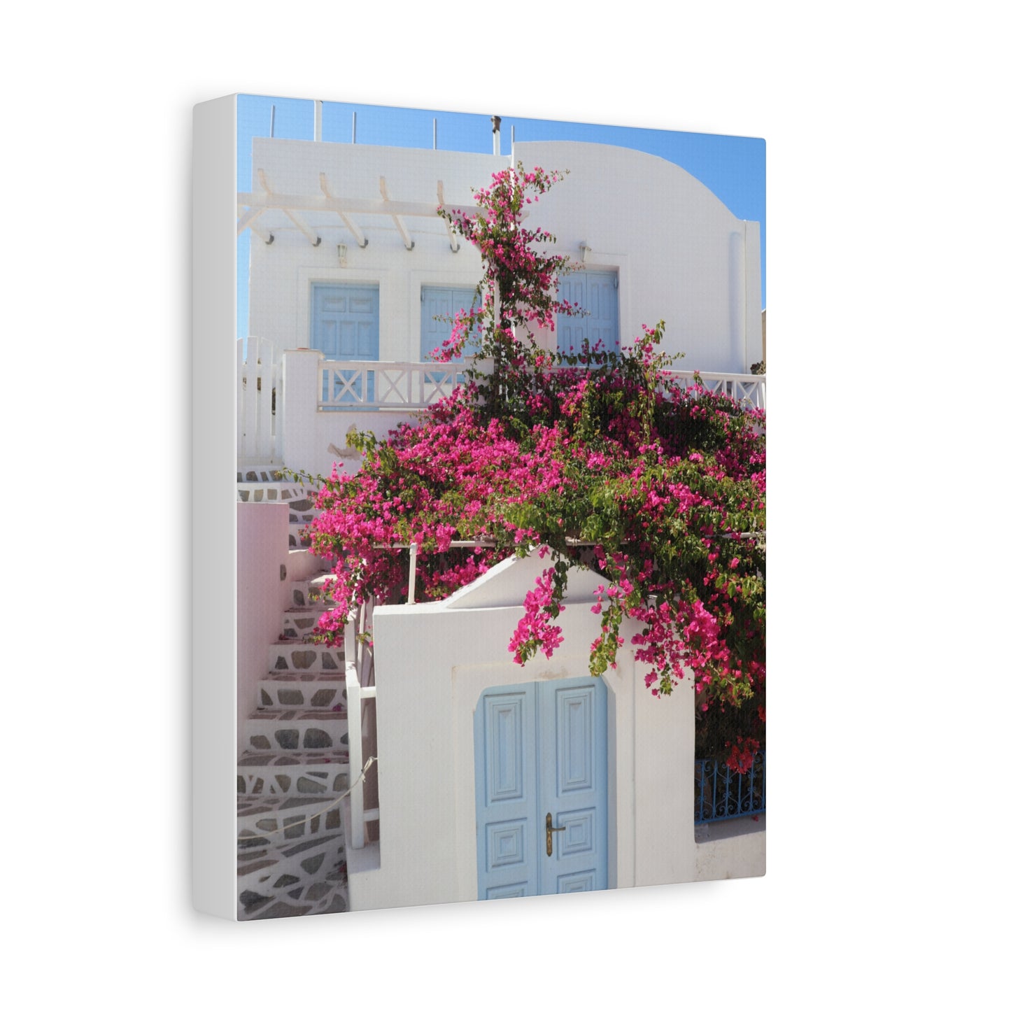 Santorini Bougainvillea Matte Canvas