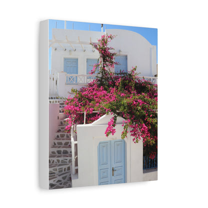 Santorini Bougainvillea Matte Canvas